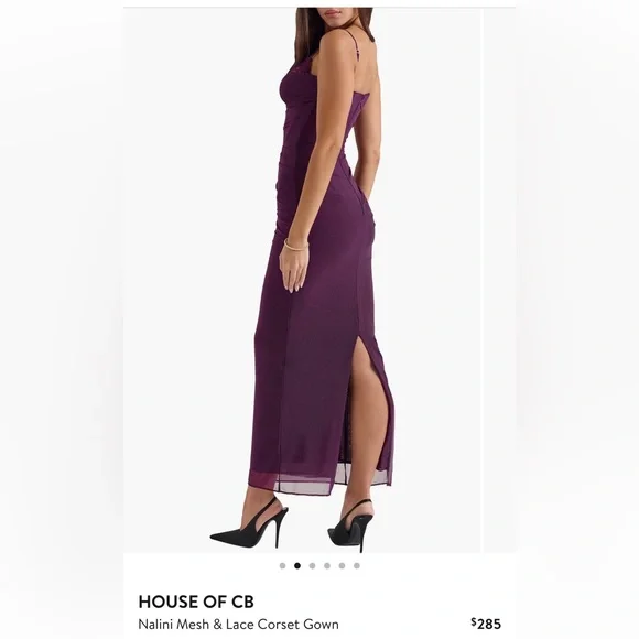 House of CB Nalini Mesh Lace Corset Gown
